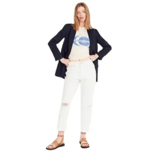 NEW J. Crew Slouchy Boyfriend Jeans White Preppy Denim Classic Comfy Spring
