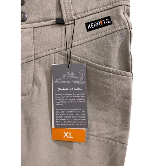 NEW Kerrits Kids XL Crossover Extended Knee Patch Jodhpurs Breeches Riding Pants