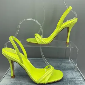 NEW Larroudé Women’s Annie Slingback Stiletto Sandals Yellow Size 6.5