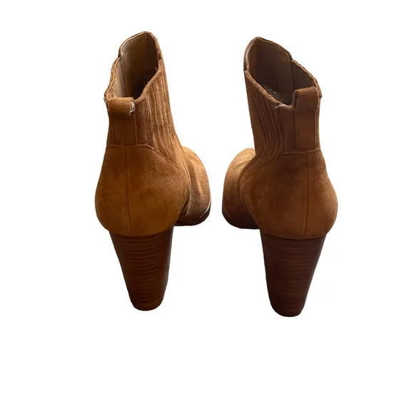 NEW Marc Fisher Mlalva Point Toe Suede Bootie Chesnut Size 9.5M