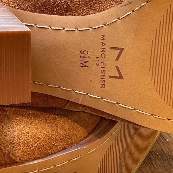 NEW Marc Fisher Mlalva Point Toe Suede Bootie Chesnut Size 9.5M