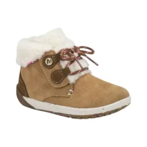 NEW MERRELL girl's bare steps boots in chestnut