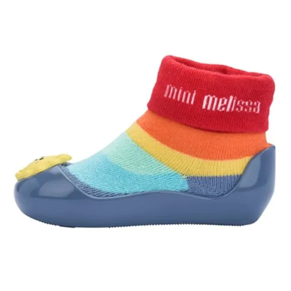 NEW Mini Melissa Baby Alpha Play Sunny Day Cloud Print Knit Sock Sneaker Flats