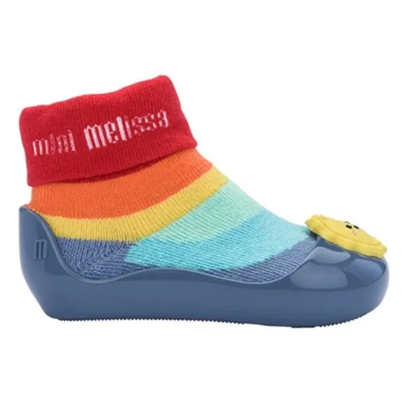 NEW Mini Melissa Baby Alpha Play Sunny Day Cloud Print Knit Sock Sneaker Flats