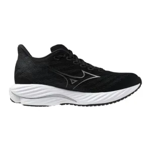 NEW MIZUNO women's wave rider 28 sneakers in black/harbor mist