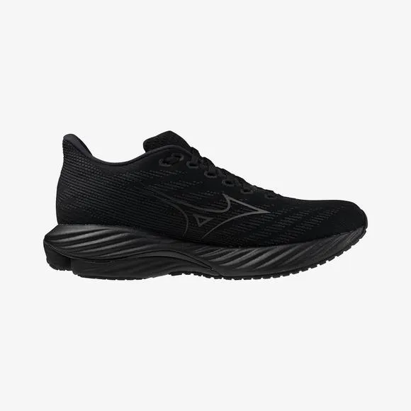 NEW MIZUNO women's wave rider 28 sneakers in black/quiet shade