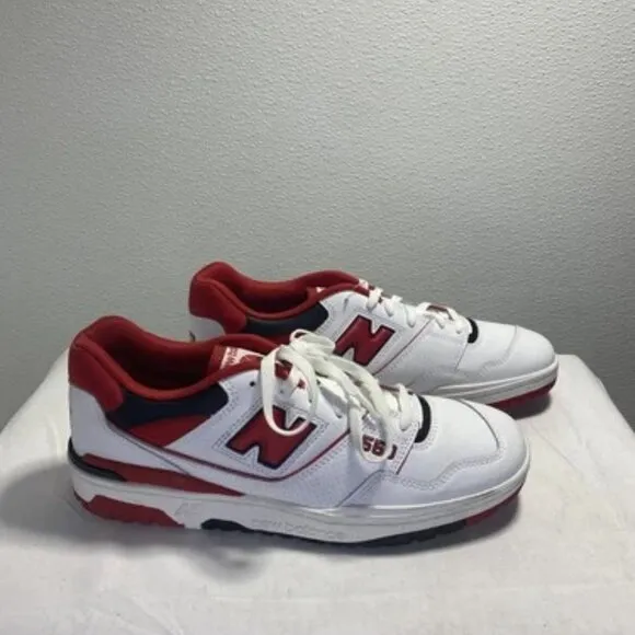 NEW New Balance 550 Low Top White Leather Mens Size 11.5 Lace Up Sneakers