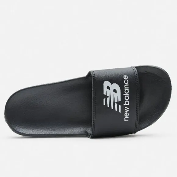 NEW NEW BALANCE Logo Slide On Sandals black unisex 253