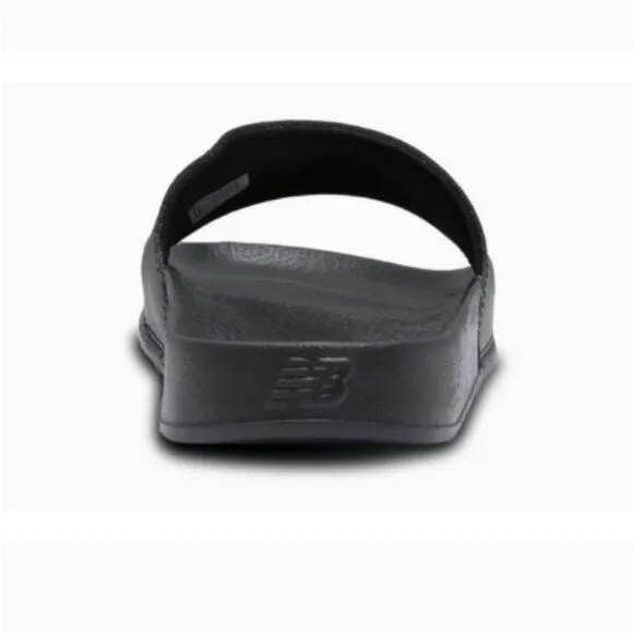 NEW NEW BALANCE Logo Slide On Sandals black unisex 253