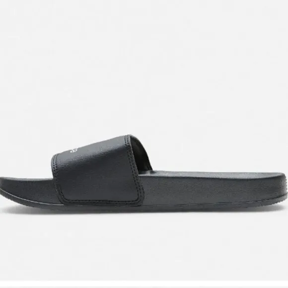NEW NEW BALANCE Logo Slide On Sandals black unisex 253