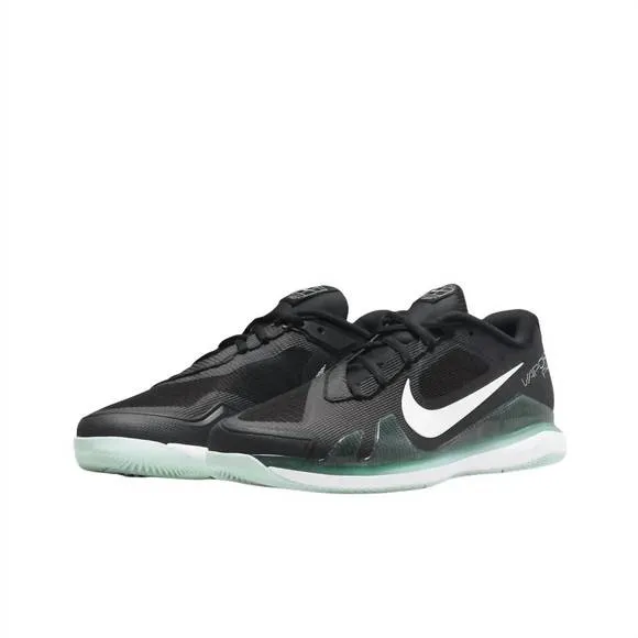 NEW NIKE men's court air zoom vapor pro sneakers in black/mint