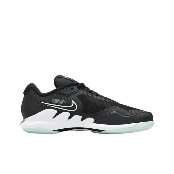 NEW NIKE men's court air zoom vapor pro sneakers in black/mint
