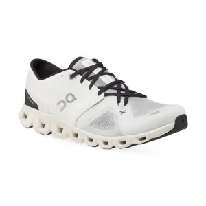 NEW ON RUNNING men's cloud x 3 trainer sneakers in ivory/ black