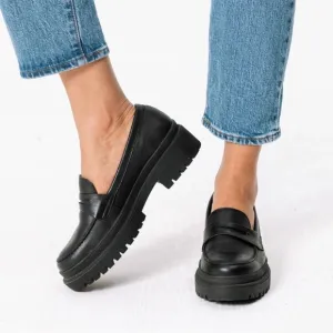 New Portland Leather ZOE CHUNKY LOAFER | size 8.5| black