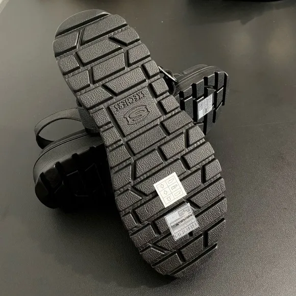 New Skechers Jammers Lite 2.0 Gladiator Sandals Poppin Lightweight Black