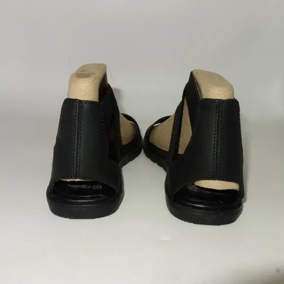 NEW Sorel Ella II Sandals Black  Leather Shoes  Women's Size 7.5