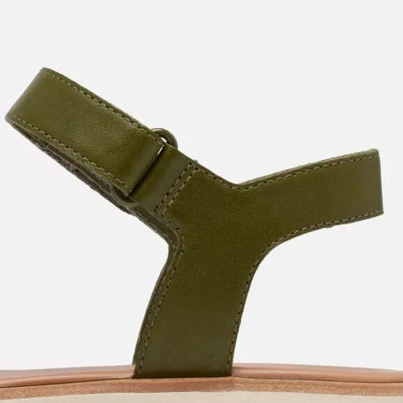 NEW Sorel Ella III Ankle Strap Sandals - Suede Utility Green For Women 252