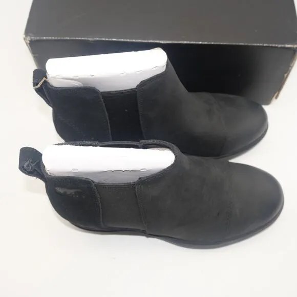 NEW SOREL Women's 9.5 Evie II Chelsea  Black Sea Salt  Ankle Boots Booties
