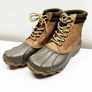 NEW Sperry Brewster Brown Waterproof Duck Boots Size 8.5