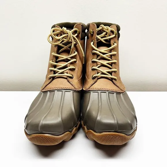 NEW Sperry Brewster Brown Waterproof Duck Boots Size 8.5