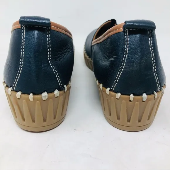 New Spring Step Tispea Leather Wedge Loafers
