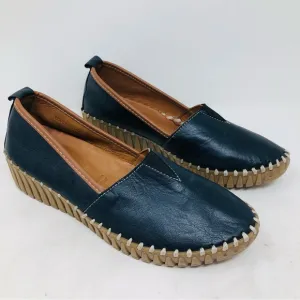 New Spring Step Tispea Leather Wedge Loafers