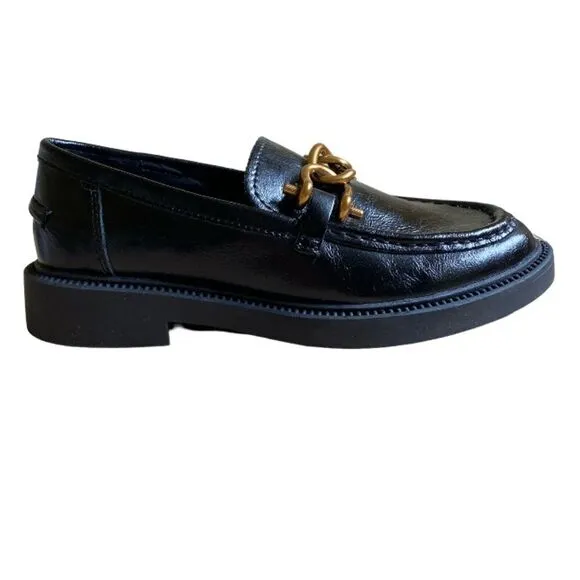 NEW Steve Madden Karmine Slip-On Loafers Women's Size 6.5 Black Leather