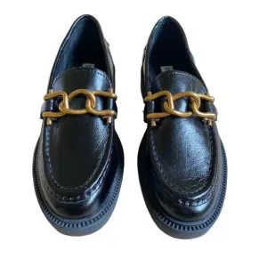 NEW Steve Madden Karmine Slip-On Loafers Women's Size 6.5 Black Leather