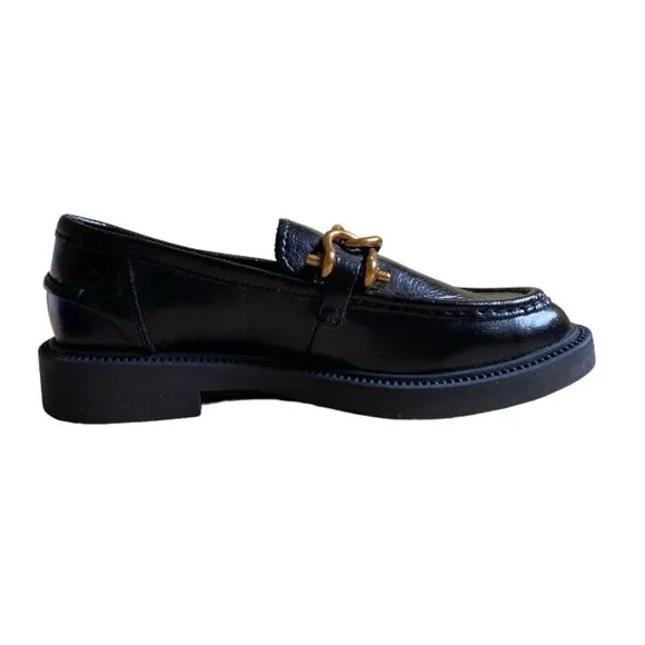 NEW Steve Madden Karmine Slip-On Loafers Women's Size 6.5 Black Leather