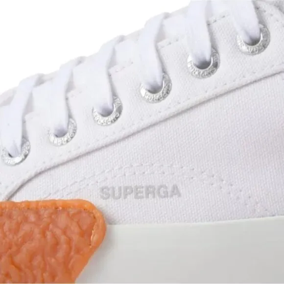 NEW SUPERGA Striped Big Bumper Sneakers White Gum unisex 128mn