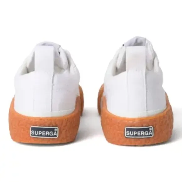 NEW SUPERGA Striped Big Bumper Sneakers White Gum unisex 128mn
