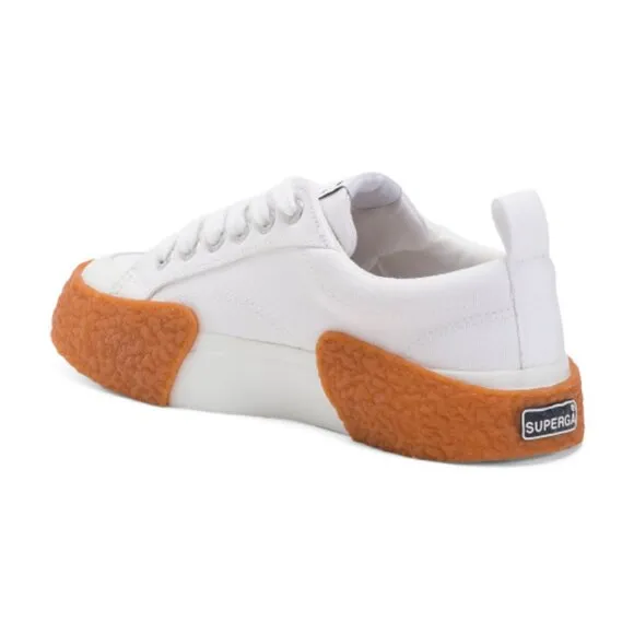 NEW SUPERGA Striped Big Bumper Sneakers White Gum unisex 128mn