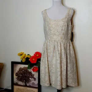 NEW Tahari Arthur S. Levine McNally Dress Gilded Coast Fit &amp; Flare Designer Chic
