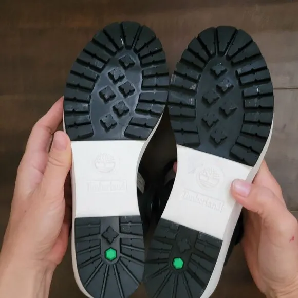 NEW Timberland Wedge Sandals Womens 10 Black White Slide Platform Casual Comfort
