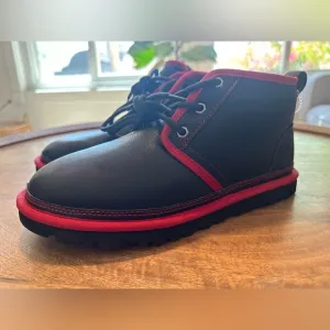 NEW* UGG Neumel Leather Black and red