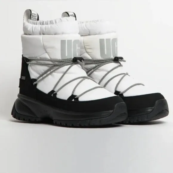 NEW UGG Yose Puffer Mid Waterproof Boots white for women 764mn