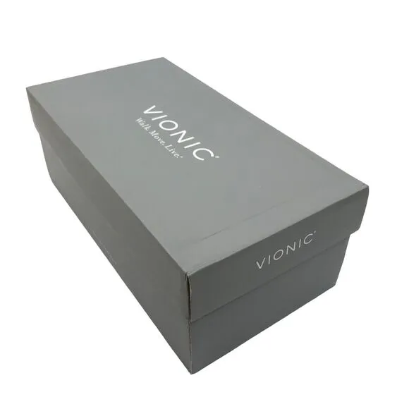 NEW Vionic Caroll Black Leather Ballet Flats Shoes Comfort Womens 12 Wide