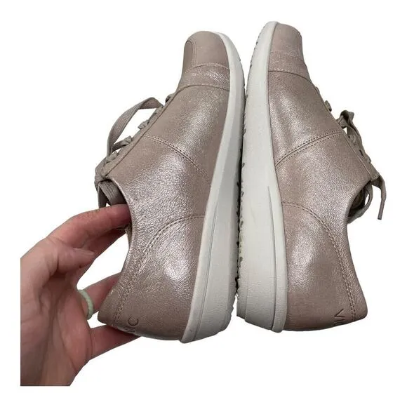 New Vionic Magnolia Abigail Rose Gold Lace Up &amp; Zip Oxford Shoe Women's Size 8