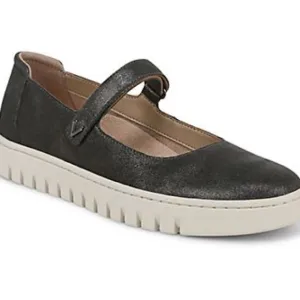 New Vionic Mary Jane Uptown LeatherBallet Flats Polluted Silver Shimmer Sz 10