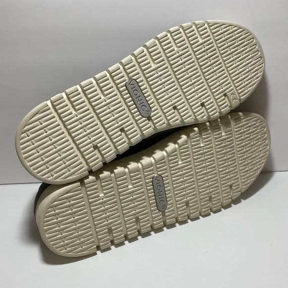 New Vionic Mary Jane Uptown LeatherBallet Flats Polluted Silver Shimmer Sz 10