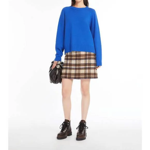 NEW WEEKEND MAX MARA gabbia sweater in cornflower