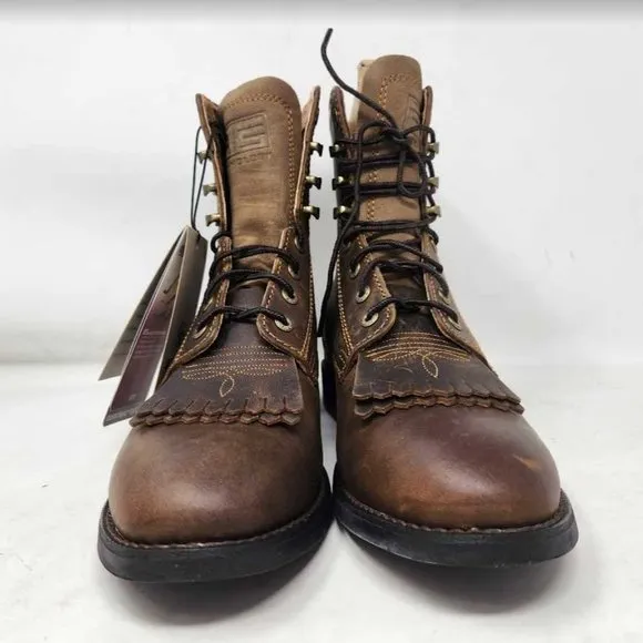 New women's 9 Ariat Heritage Lacer II lace up boots in Distressed Brown 10002147