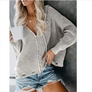 New Womens Color Block Cardigans Striped Button Down