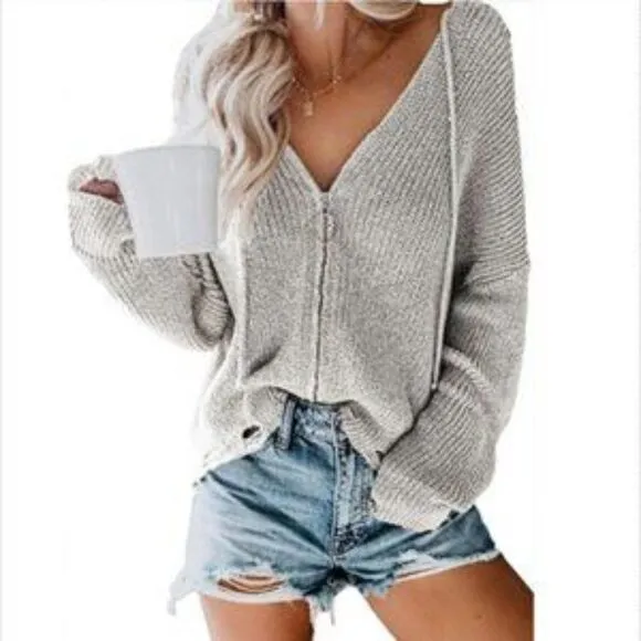 New Womens Color Block Cardigans Striped Button Down