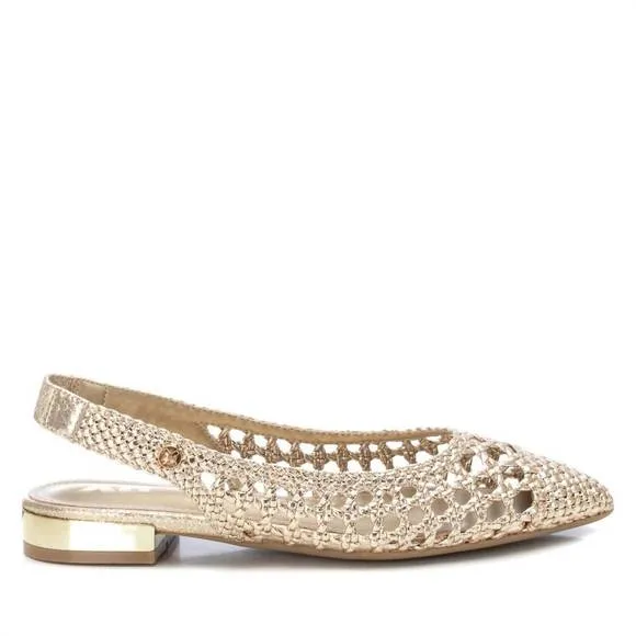 NEW XTI women's ballerinas flat shoes in gold