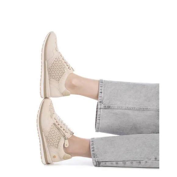 NEW XTI women's casual sneakers in beige