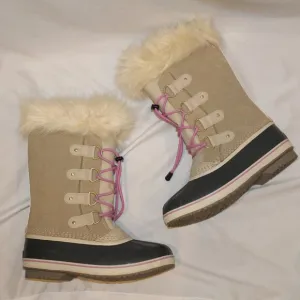 NEW YOUTH 6‎ WOMEN'S 7.5-8 SOREL JOAN OF ARTIC TALL WINTER LEATHER BOOTS TAN
