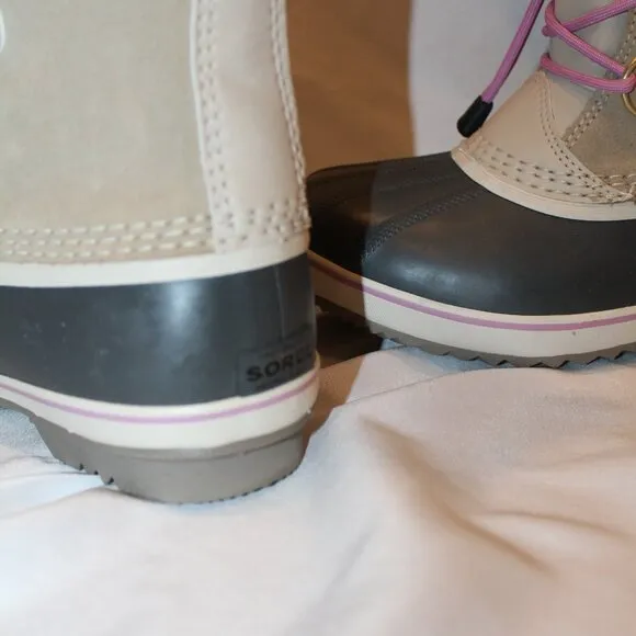 NEW YOUTH 6‎ WOMEN'S 7.5-8 SOREL JOAN OF ARTIC TALL WINTER LEATHER BOOTS TAN