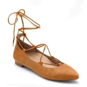 New in Box NIB Vionic Gem Lucinda Caramel Suede Leather Flats 5