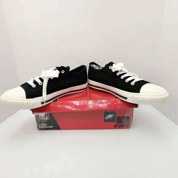 NFL Philadelphia Eagles Logo Canvas Low Top Sneaker Foco / Men's 9, Super Bowl